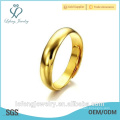 Hand made size adjustable high polished custom gold plated rings for women